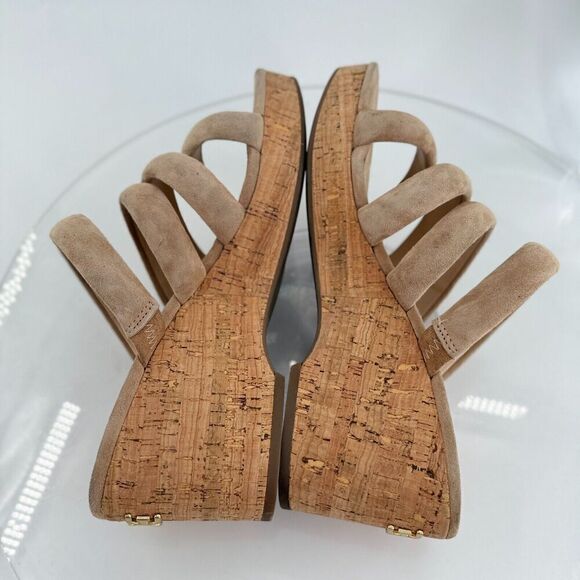 Sam Edelman Women's Yuki Sandals Size 11 Suede Strappy Cork Wedge Platform - Picture 11 of 14